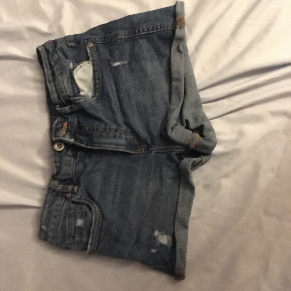 Very short jean shorts